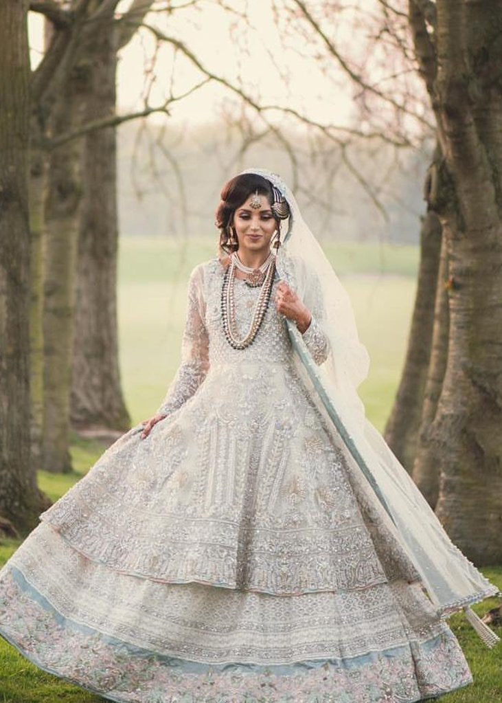 White nikah dress for Pakistani brides 