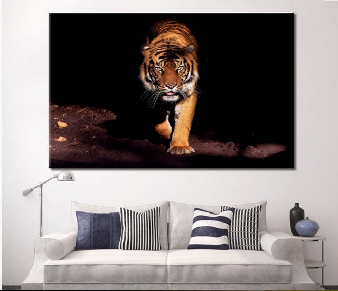 Tiger Canvas Wall DecorCanvas Print |Multiple Sizes Wrapped Canvas on Wooden Frame Tiger Canvas Wall DecorCanvas Art