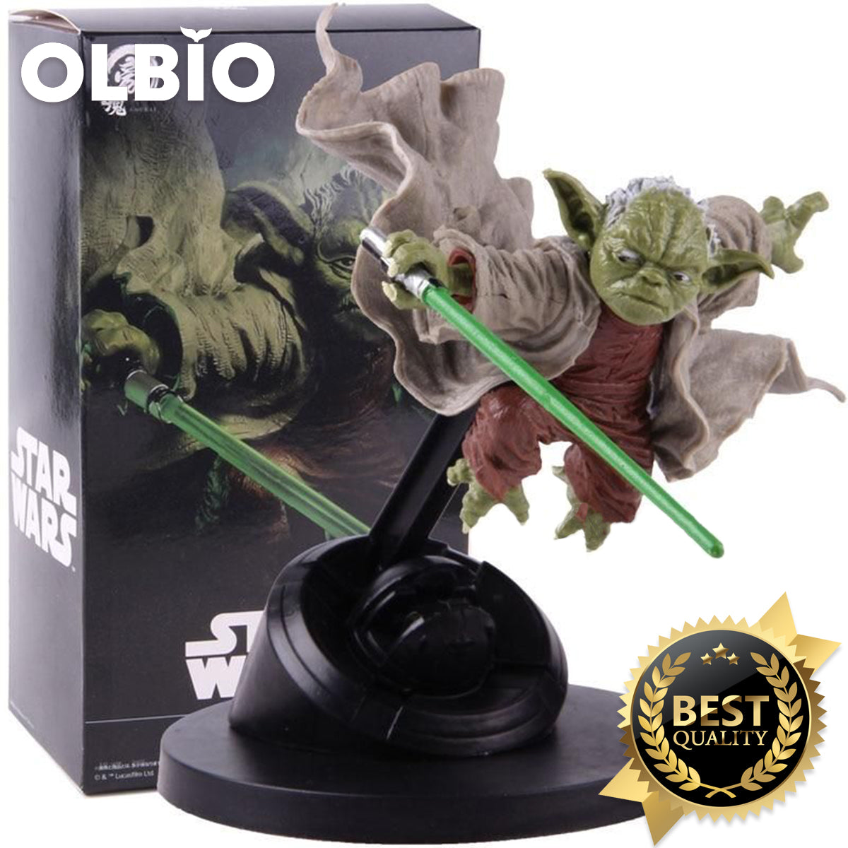 OLBIO Star Wars Master Yoda Jedi Knight Fighting Version PVC Master Action Figure