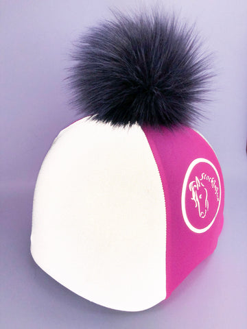 flouresecnt pom pom hat silk