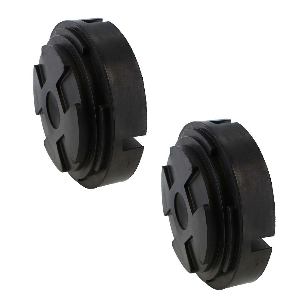 2 Pieces Slotted Car Jack Rubber Pad Universal Frame Rail Protector Pinch Weld Protector 48mm Diameter,Bearing 3 tons black 