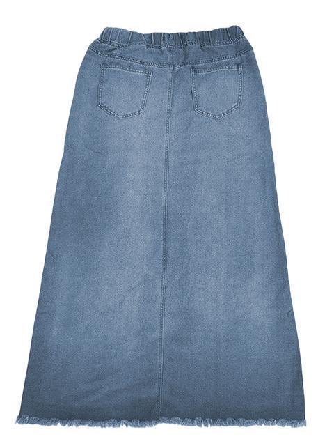 elastic waist jean skirt