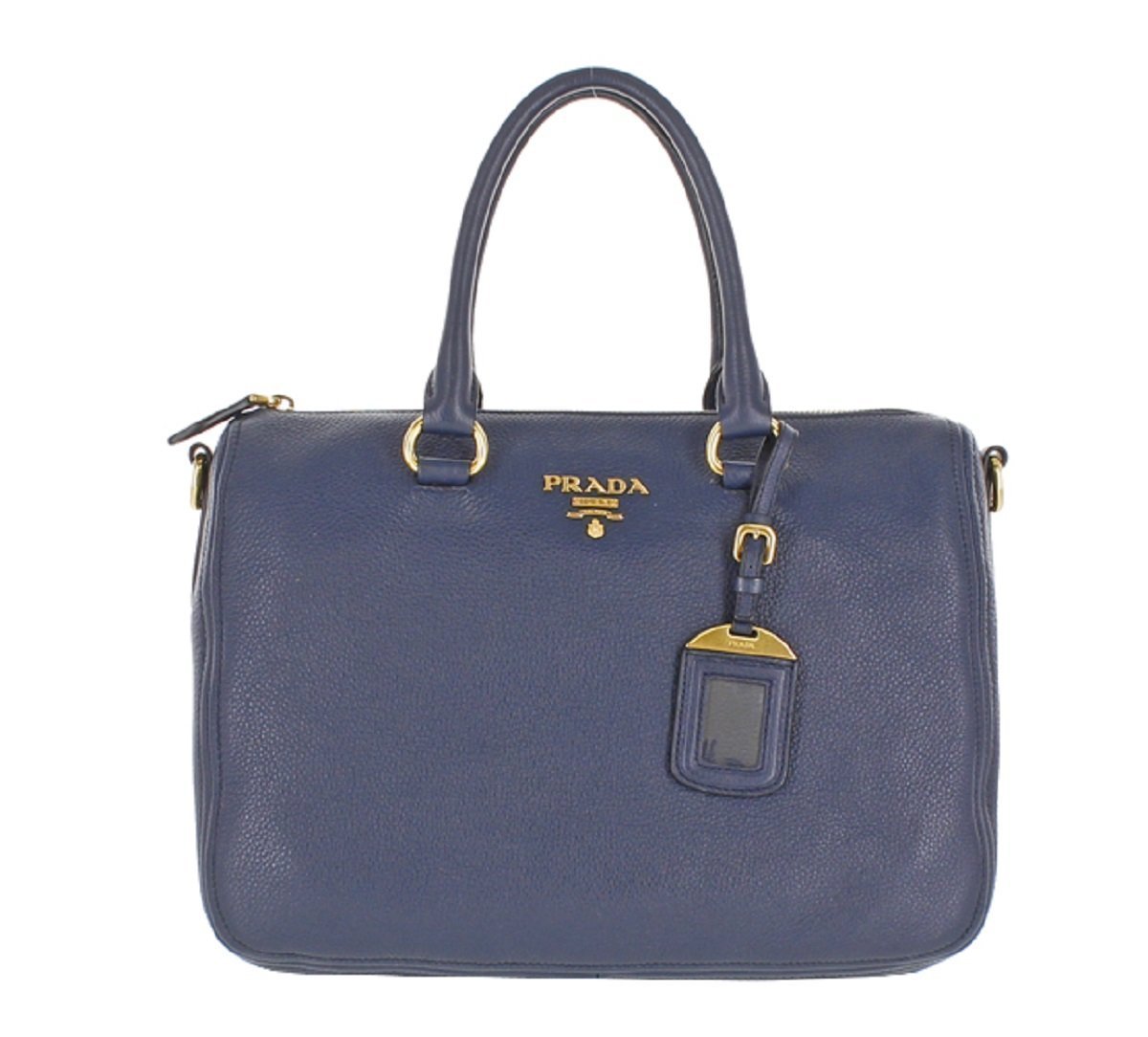 Prada Women's Leather Bauletto Navy 