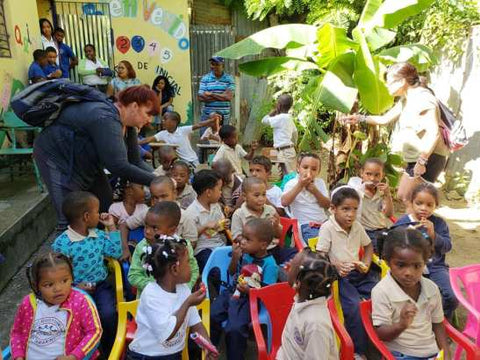 Volunteer Holding Donation