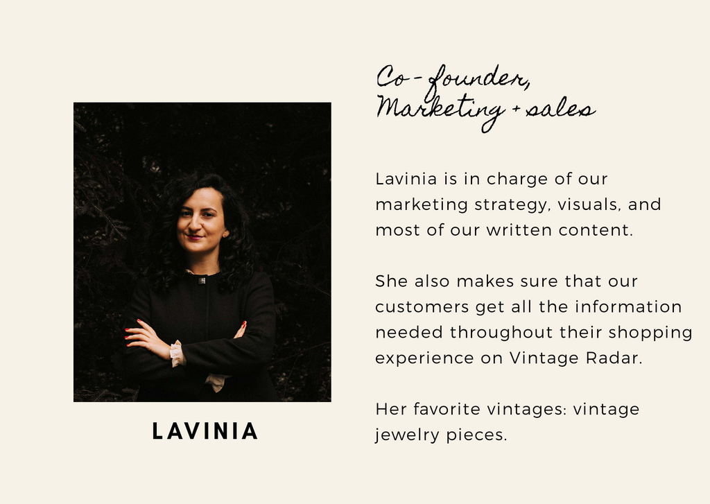 Lavinia, Co-founder of Vintage Radar
