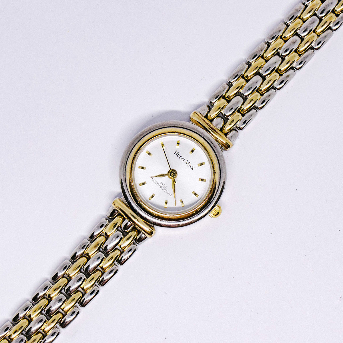hugo max 18k gold plated watch