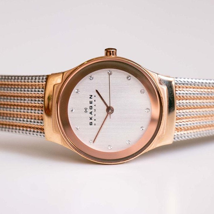 Rose-gold Skagen Denmark Watch for | Pre-owned Luxury Watch Vintage Radar