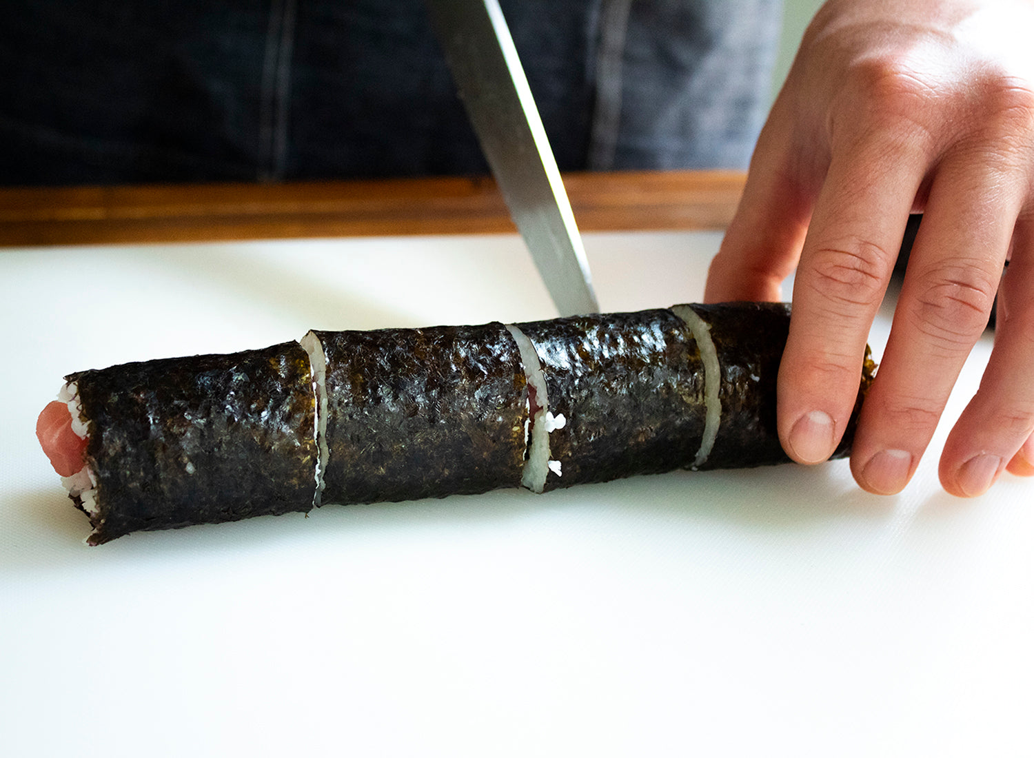 Cutting Sushi Rolls