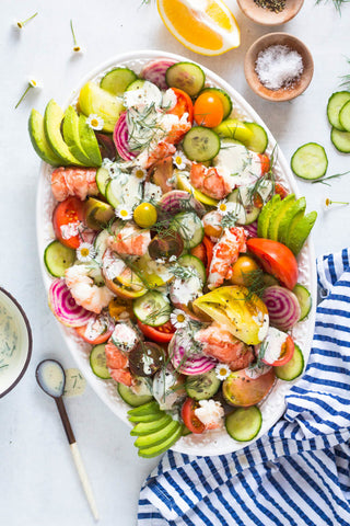 Heirloom Tomato & Lobster Salad with Buttermilk Dressing Recipe