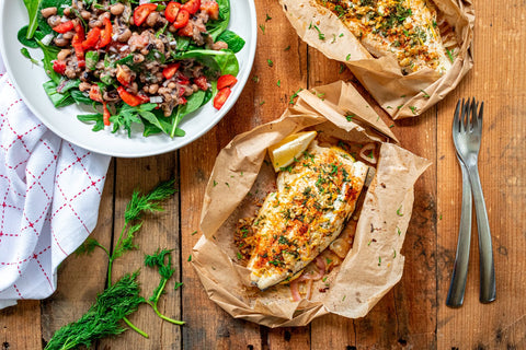 Parchment Baked Rainbow Trout Zoomed Out