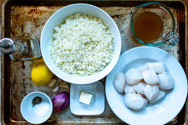 Seared Scallops with Cauliflower Risotto Ingredients
