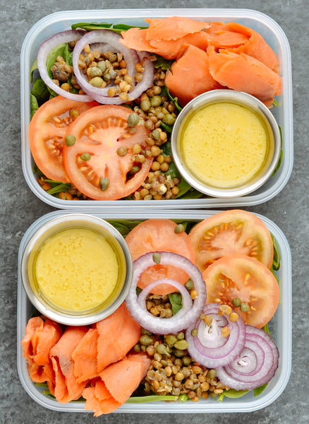 Smoked Salmon and Lentil Breakfast Salmon