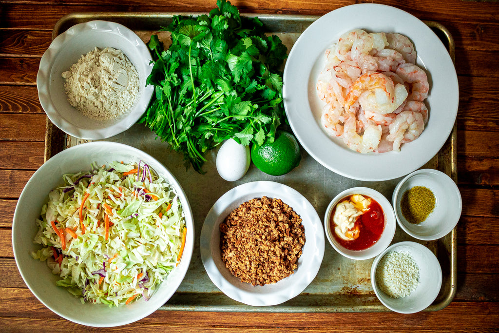 Sweet and Spicy Shrimp Taco Ingredients