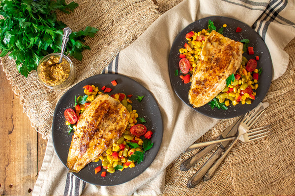 Pan Seared Trout and Summer Succotash