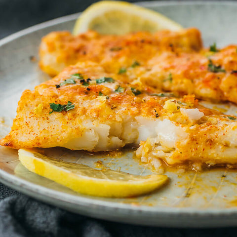 Lemon Butter Baked Cod Keto Recipe