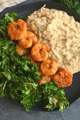 Paprika Shrimp & Cauliflower Mash