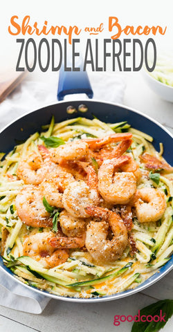 Shrimp & Bacon Zoodle Alfredo