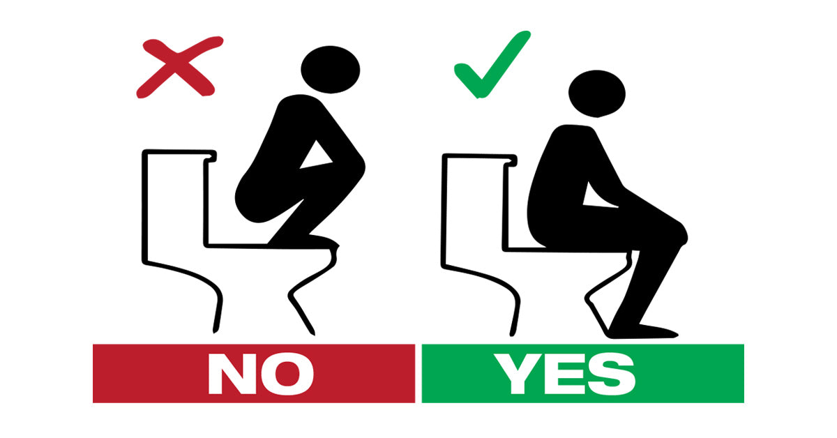 no squatting on toilet seat sign