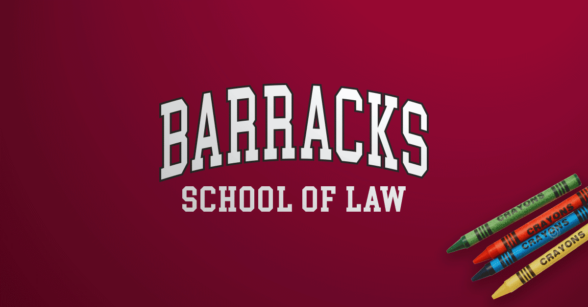 Inkfidel Barracks School of Law Blog Banner