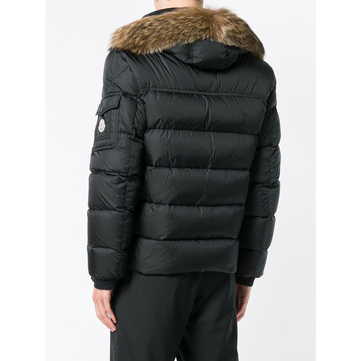 moncler marque fur trim jacket