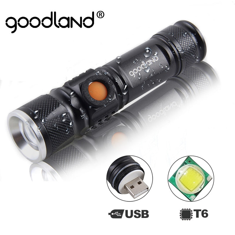 usb rechargeable led torch light