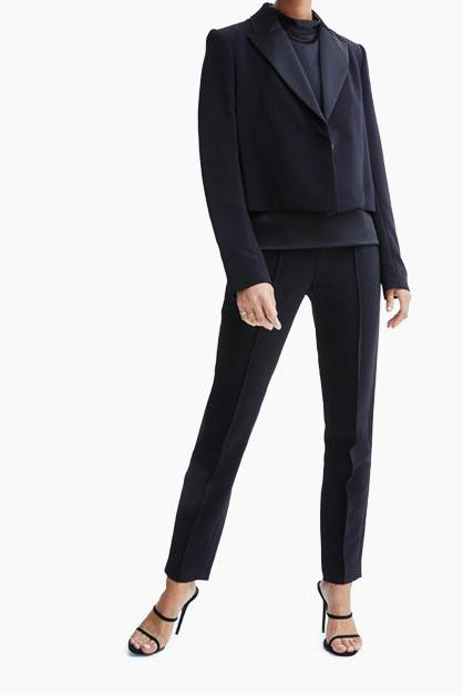 Cropped Skinny Tuxedo Pant