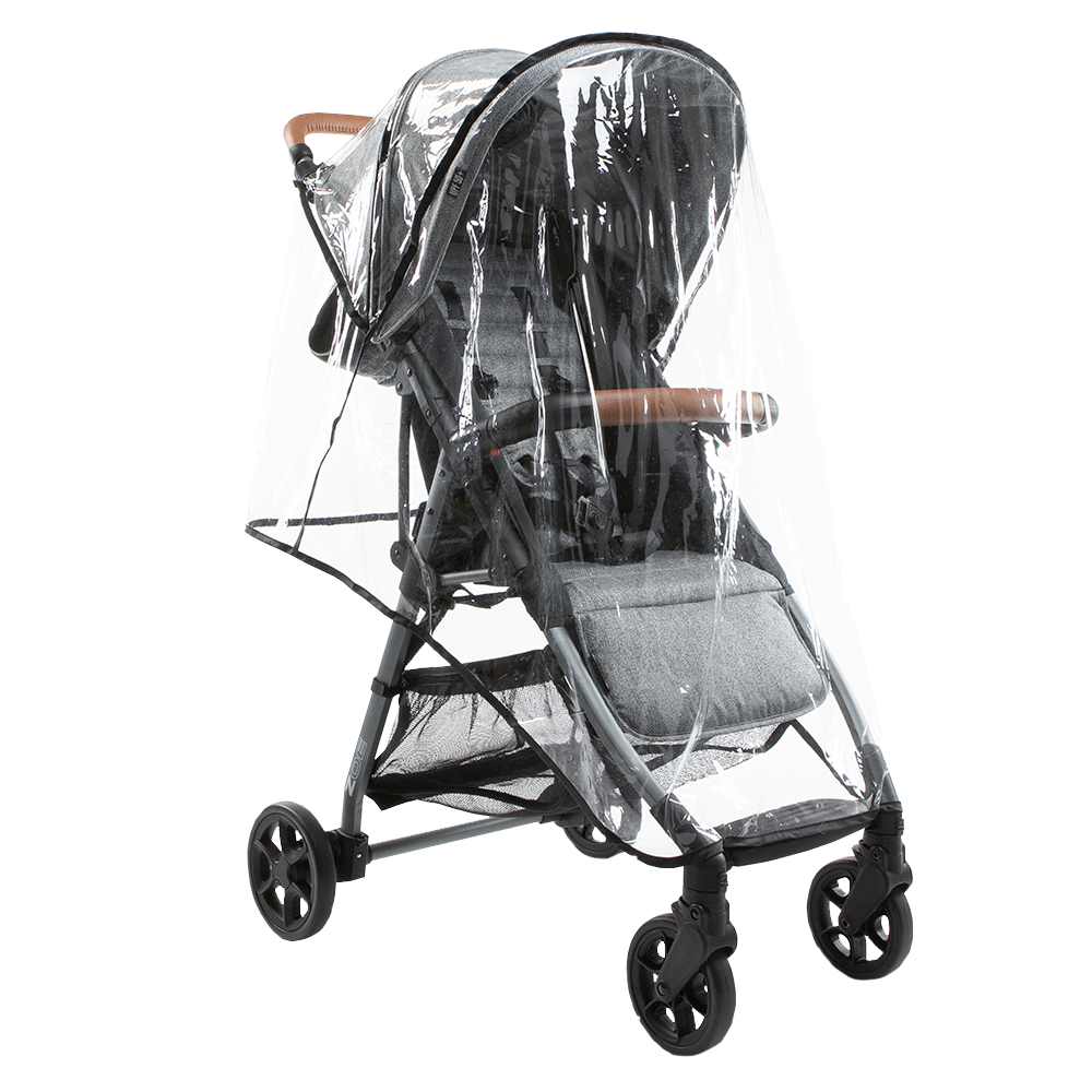 zoe double stroller rain cover