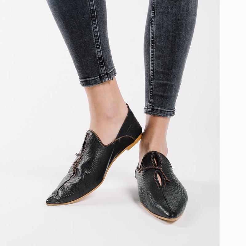 Women Vintage Slip On Loafers Low Heel 