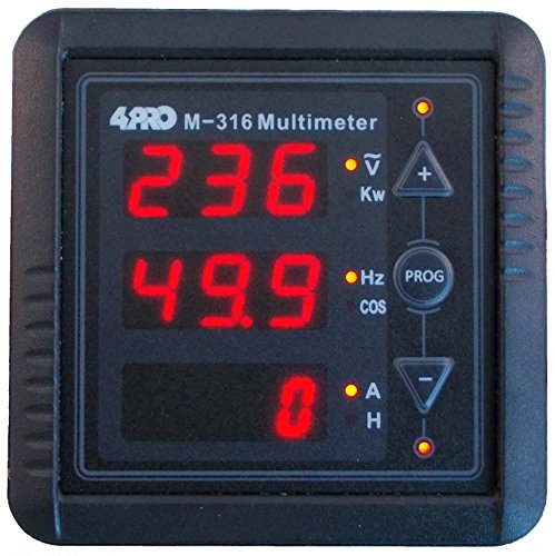 NEW 3 IN1 DIGITAL RED LED DISPLAY AC85~265 VOLTAGE FREQUENCY CURRENT PANEL METER 