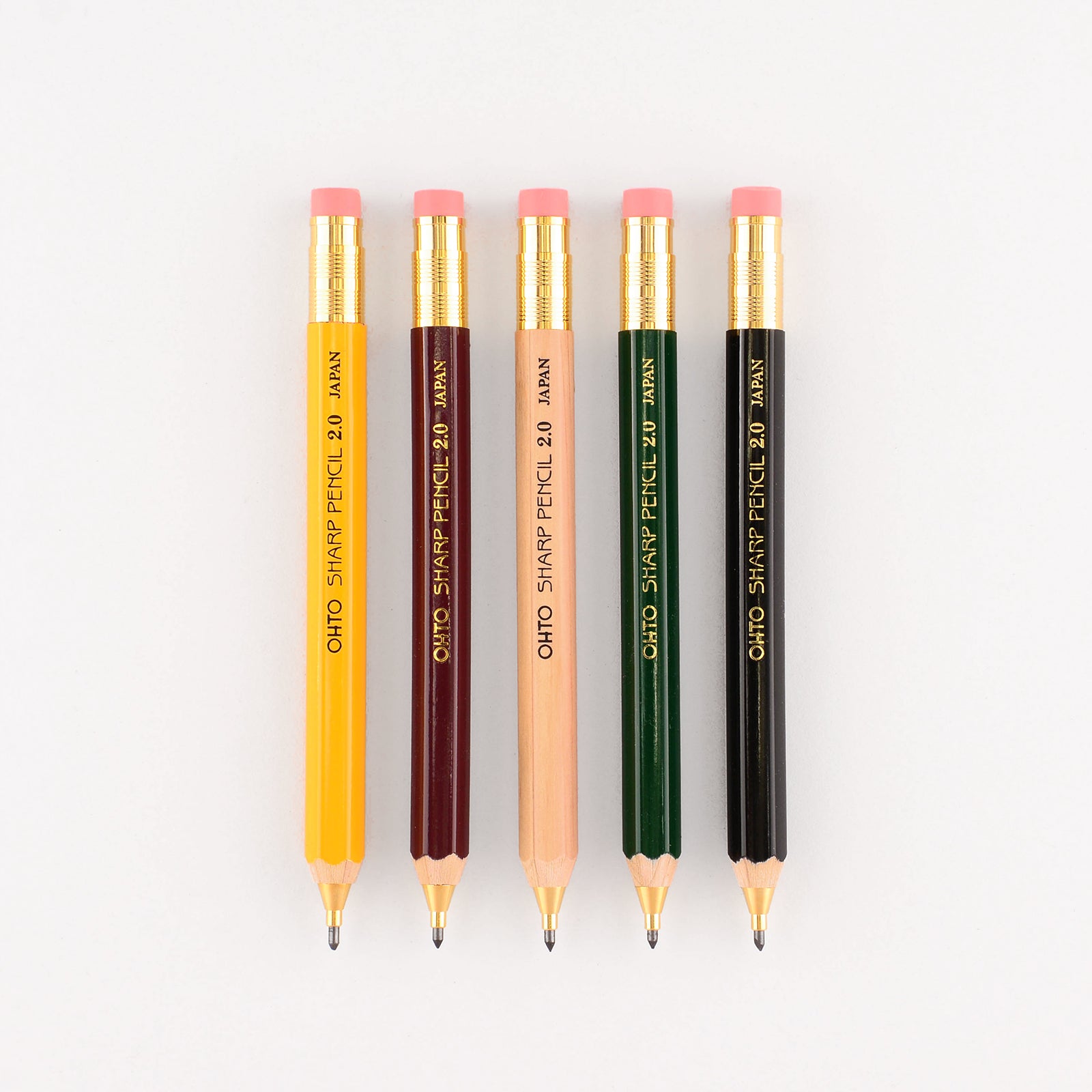 OHTO Mechanical Pencil Wood Sharp Pencil with Eraser 2.0 mm 