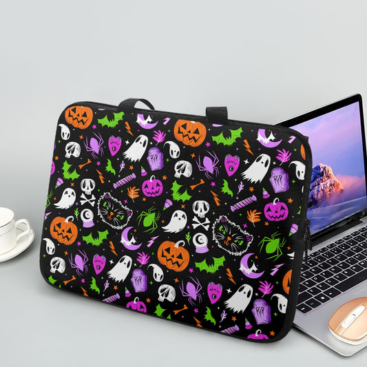 Everything Spooky 2022 Magenta, Orchid, Green, Orange Laptop Sleeve