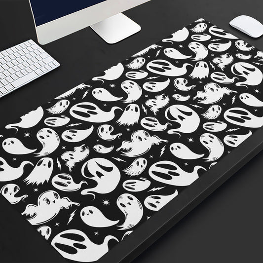 Ghosties 2023 Black and White Gaming Pad Desk Mat