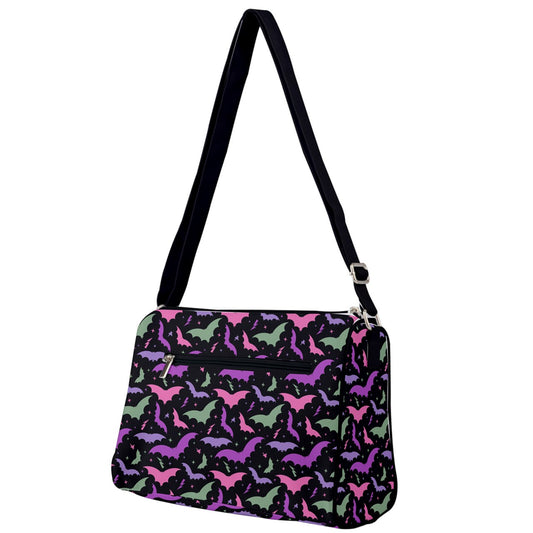 Bats and Stars Black, Pink, Orchid, Mint, Lavender Double Compartment Purse