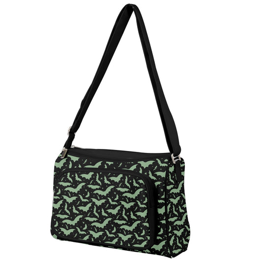 Bats and Stars Black, Sagemint Double Compartment Purse