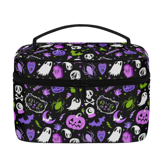Everything Spooky 22 Purple Orchid Green Cosmetic Bag