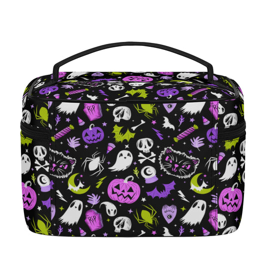 Everything Spooky 22 Purple Magenta Chartreuse Cosmetic Bag