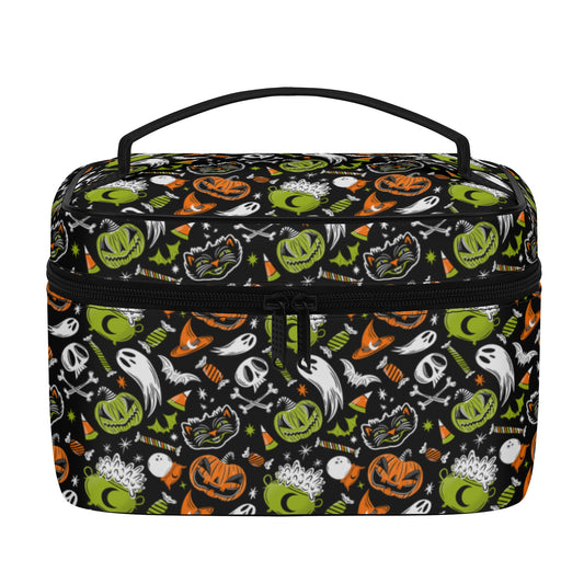 Trick or Treat 2023 Orange Chartreuse Cosmetic Bag