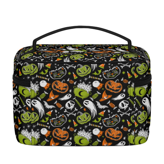 Trick or Treat 2023 Orange Chartreuse Cosmetic Bag