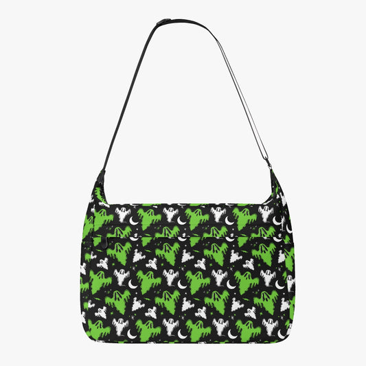 Graveyard Ghosts 2023 Black, White, Green Travel Messenger Bag