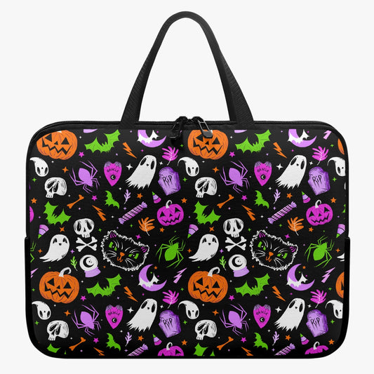 Everything Spooky 2022 Magenta, Orchid, Green, Orange Laptop Sleeve