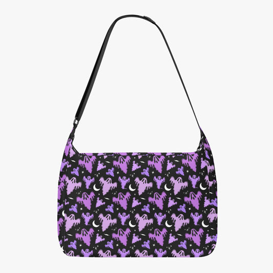 Graveyard Ghosts 2023 Black, White, Orchid, Purple Travel Messenger Bag