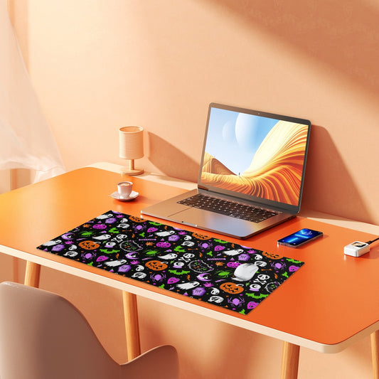 Everything Spooky 2022 Orchid Magenta Green Orange Gaming Pad Desk Mat