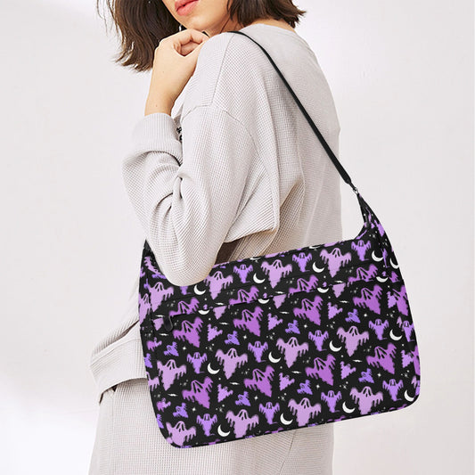 Graveyard Ghosts 2023 Black, White, Orchid, Purple Travel Messenger Bag