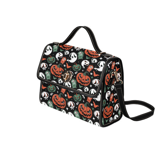 Haunted Pumpkins 2023 Goth Spooky Halloween Satchel Purse