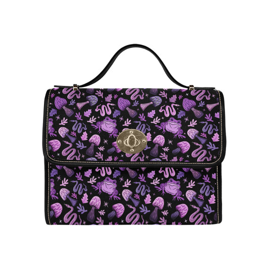 Toad Magic Plum Mauve Nylon Canvas Satchel Purse