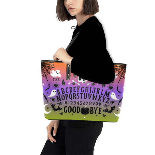 Fright Board Spirit Board 2023 Style Two Gradients Faux Leather Tote Bag