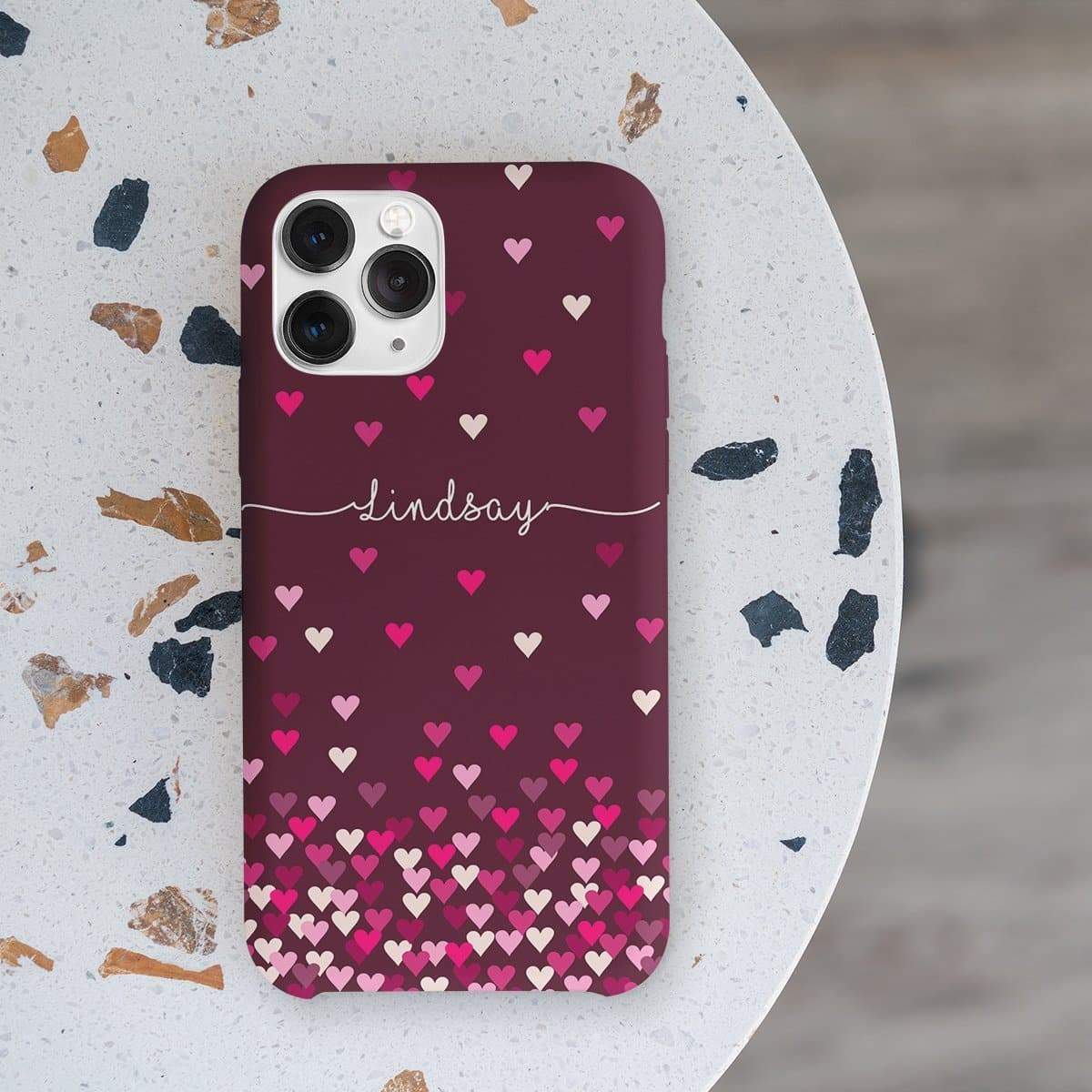 Handwritten Hearts Monogram Case 3