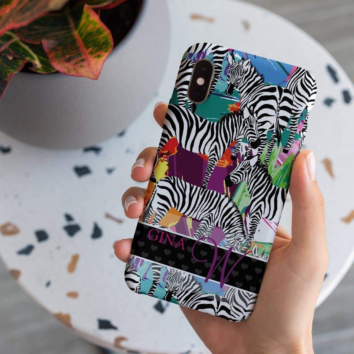 Animal Print Monogram Case 269