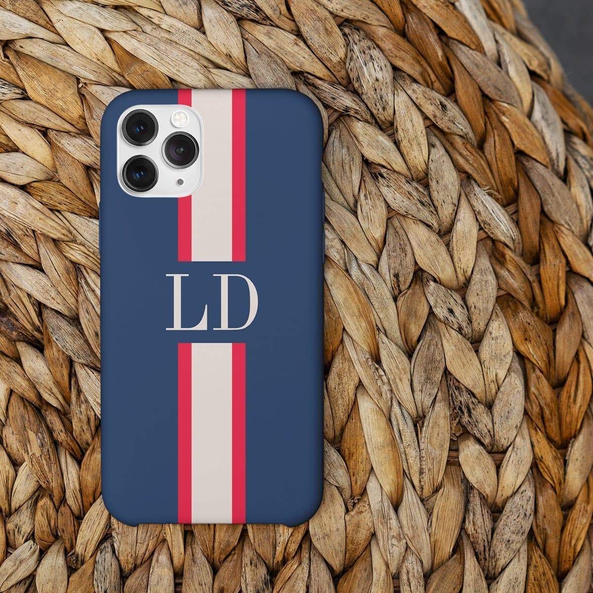 Navy Sport Monogram Case