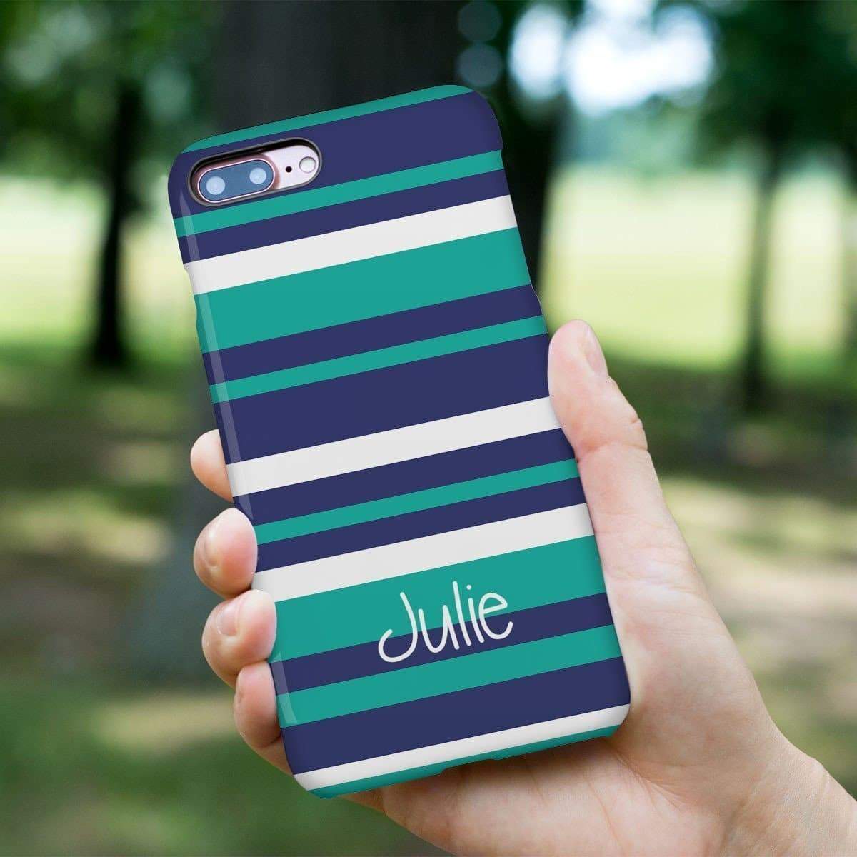 Stripe Monogram Case 17